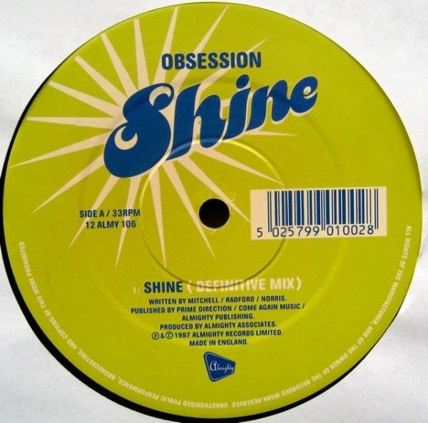 Obsession : Shine (12")
