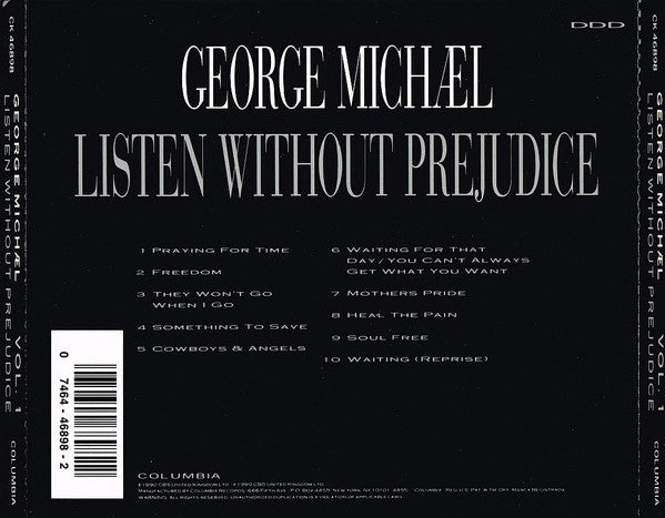 George Michael : Listen Without Prejudice Vol. 1 (CD, Album, RE, RP)