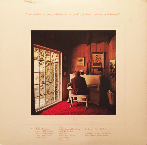 Paul Williams (2) : Just An Old Fashioned Love Song (LP, Album, Promo)