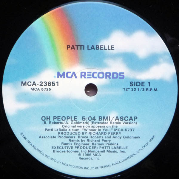 Patti LaBelle : Oh, People (Remix Version) (12", Single)