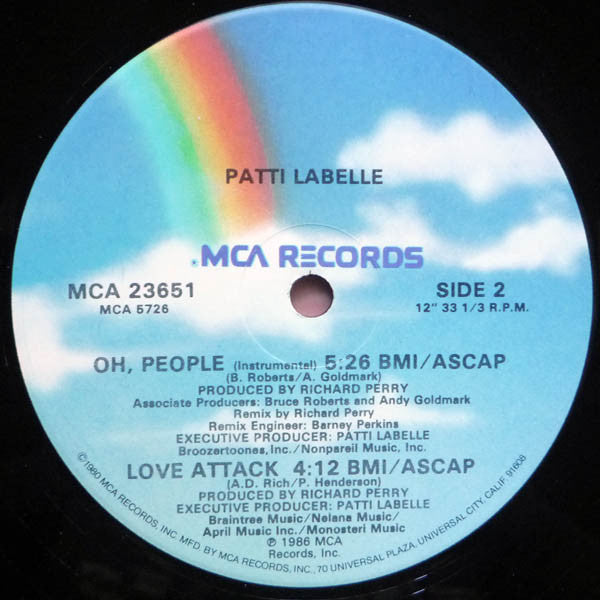 Patti LaBelle : Oh, People (Remix Version) (12", Single)