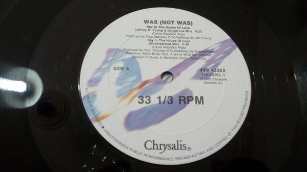 Was (Not Was) : Spy In The House Of Love (12")