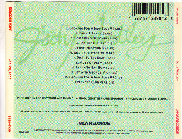 Jody Watley : Jody Watley (CD, Album)
