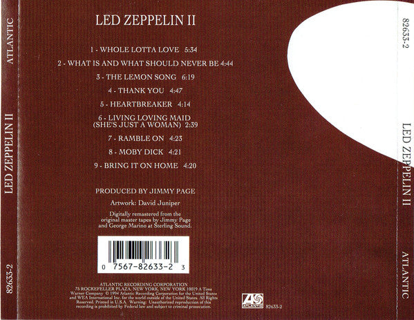 Led Zeppelin : Led Zeppelin II (CD, Album, RE, RM)