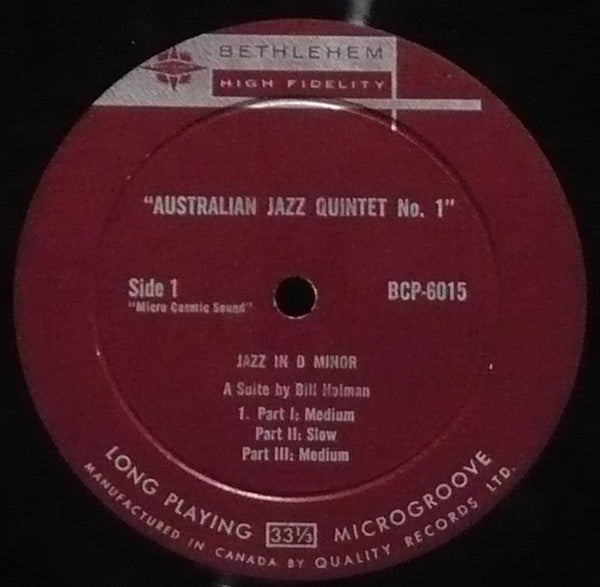 The Australian Jazz Quintet + Osie Johnson : Australian Jazz Quintet +1 (LP, Mono)