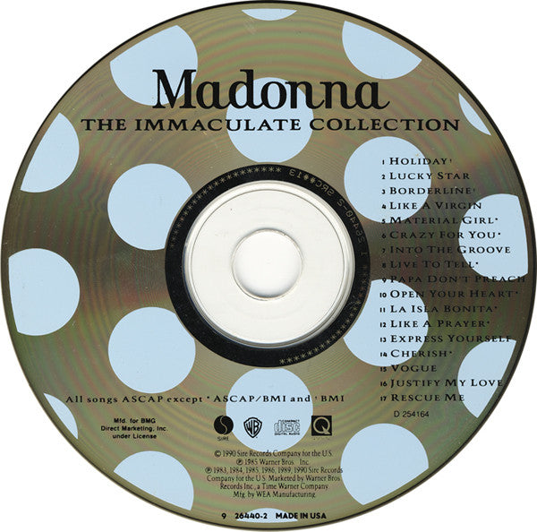 Madonna : The Immaculate Collection (CD, Comp, Club)