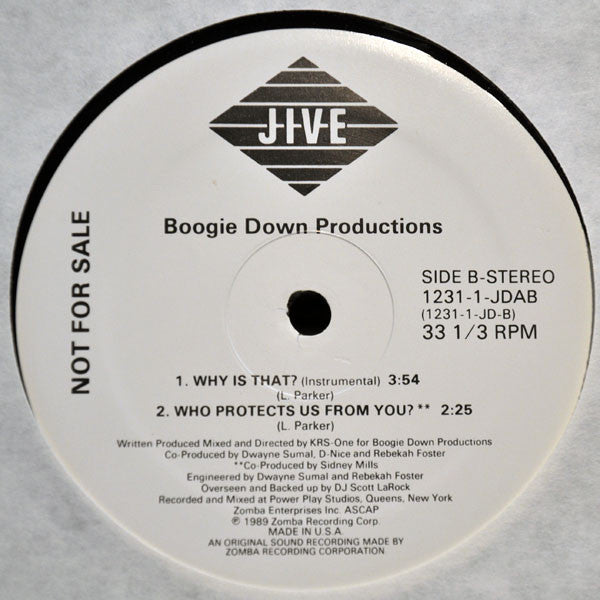 Boogie Down Productions : Why Is That? (12", Promo)