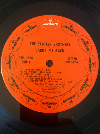 The Statler Brothers : Carry Me Back (LP, Album, San)