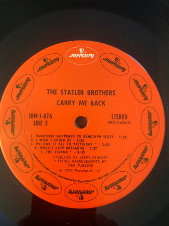 The Statler Brothers : Carry Me Back (LP, Album, San)