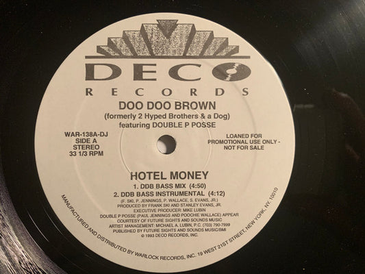 Doo Doo Brown : Hotel Money (12", Promo)