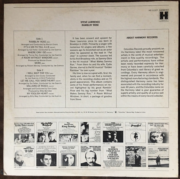 Steve Lawrence (2) : Ramblin' Rose (LP)