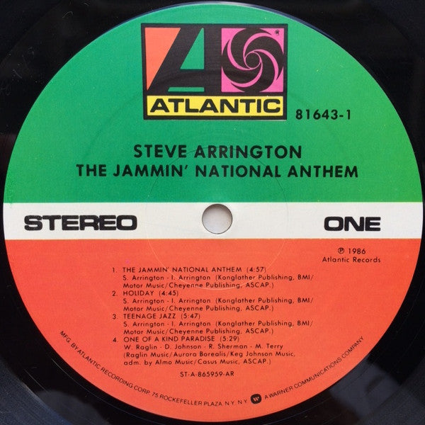 Steve Arrington : The Jammin' National Anthem (LP, Album)