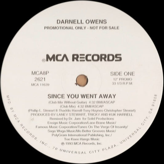 Darnell Owens : Since You Went Away (12", Single, Promo)