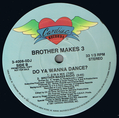 Brother Makes 3 : Do You Wanna Dance? (12", Promo)