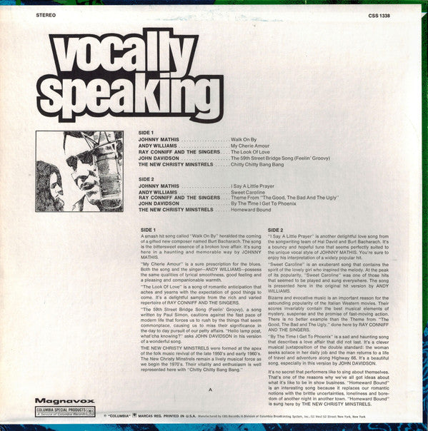Various : Vocally Speaking (LP, Comp, Ltd)