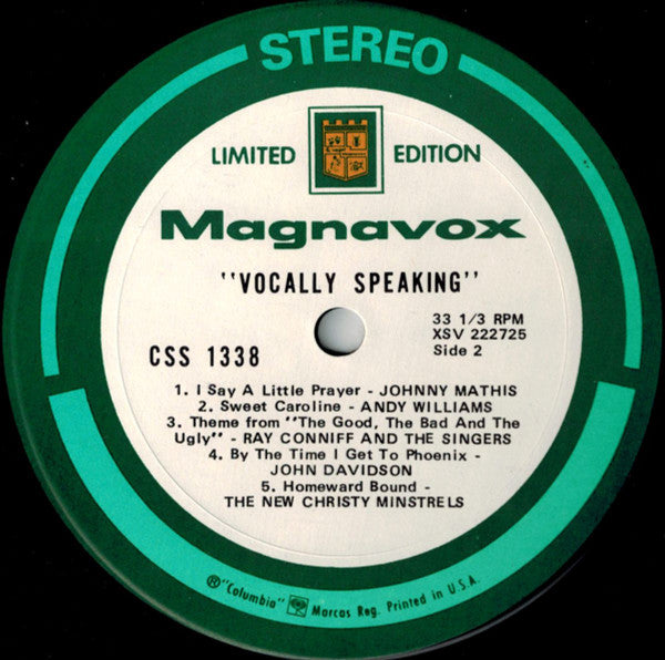 Various : Vocally Speaking (LP, Comp, Ltd)