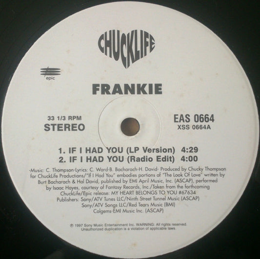 Frankie (4) : If I Had You (12", Single)