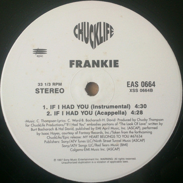 Frankie (4) : If I Had You (12", Single)