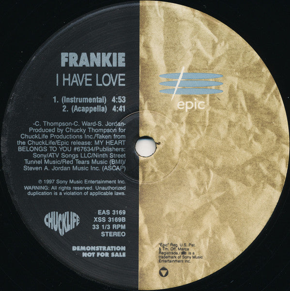 Frankie (4) : I Have Love (12", Promo)