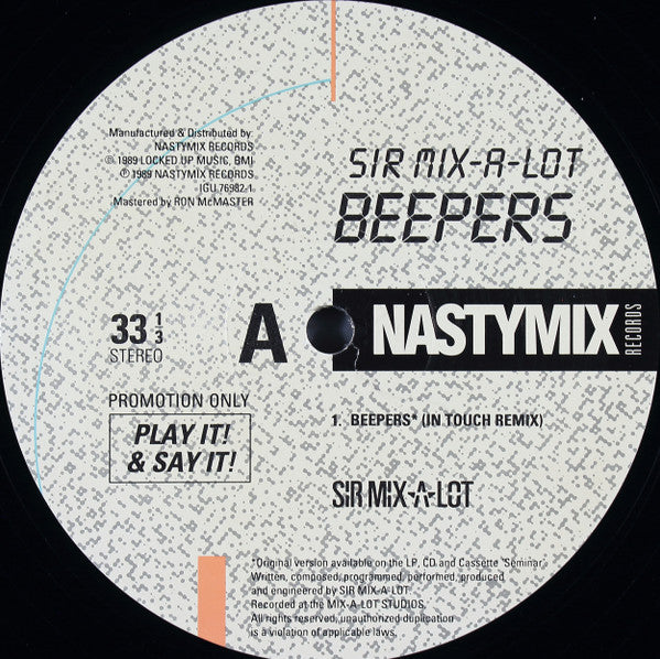 Sir Mix-A-Lot : Beepers (12", Promo)