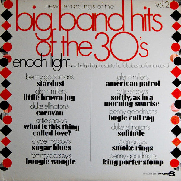 Enoch Light And The Light Brigade : Big Band Hits Of The 30's Vol. 2 (LP, Album)