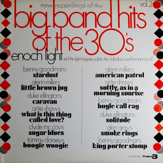 Enoch Light And The Light Brigade : Big Band Hits Of The 30's Vol. 2 (LP, Album)