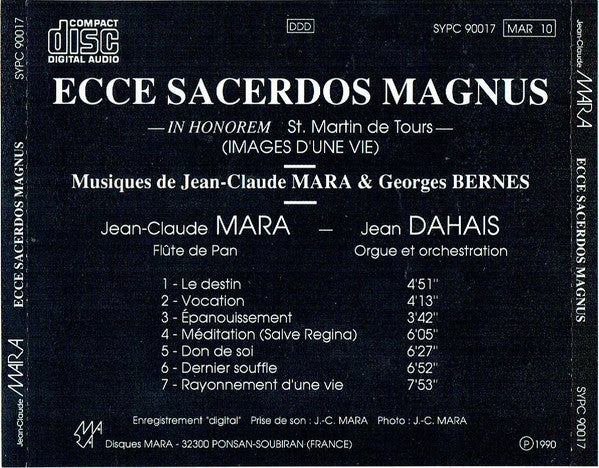Jean-Claude Mara, Jean Dahais : Ecce Sacerdos Magnus (CD, Album)