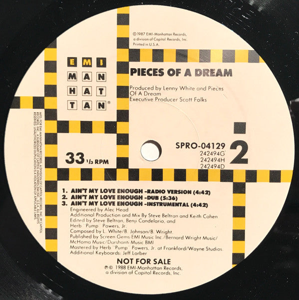 Pieces Of A Dream : Ain't My Love Enough (The New Mixes) (12", Promo)