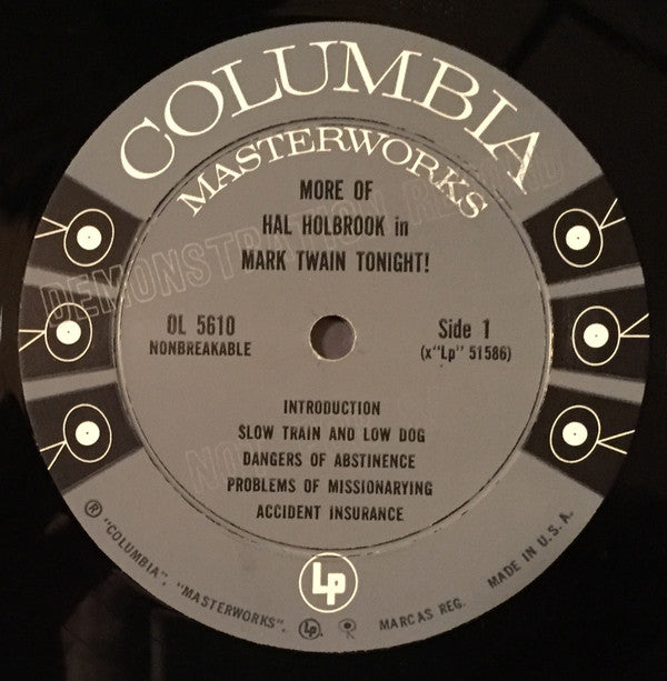 Hal Holbrook : More Of Hal Holbrook In Mark Twain Tonight! (LP, Album, Mono, Promo)