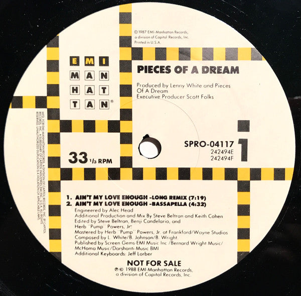 Pieces Of A Dream : Ain't My Love Enough (The New Mixes) (12", Promo)