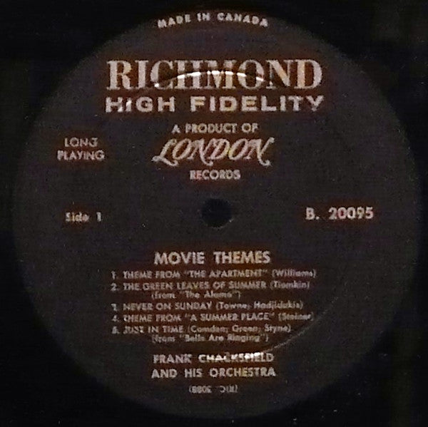 Frank Chacksfield & His Orchestra : Movie Themes (LP, Album, Mono)