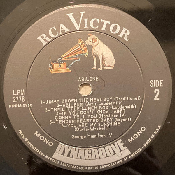 George Hamilton IV : Abilene (LP, Album, Mono)