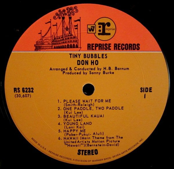 Don Ho : Tiny Bubbles (LP, Album, RE)