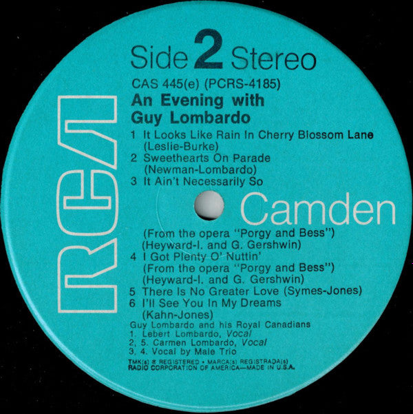 Guy Lombardo And His Royal Canadians : An Evening With Guy Lombardo (LP, Comp, RE)