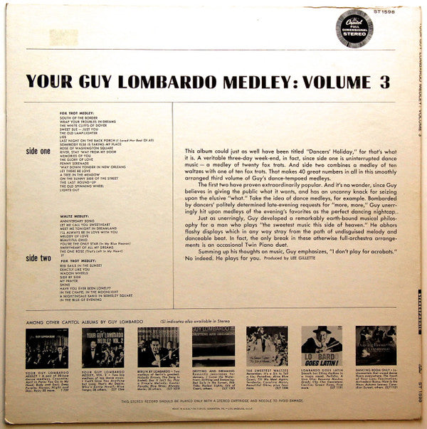 Guy Lombardo And His Royal Canadians : By Request Your Guy Lombardo Medley:  Volume 3 (LP, Album)