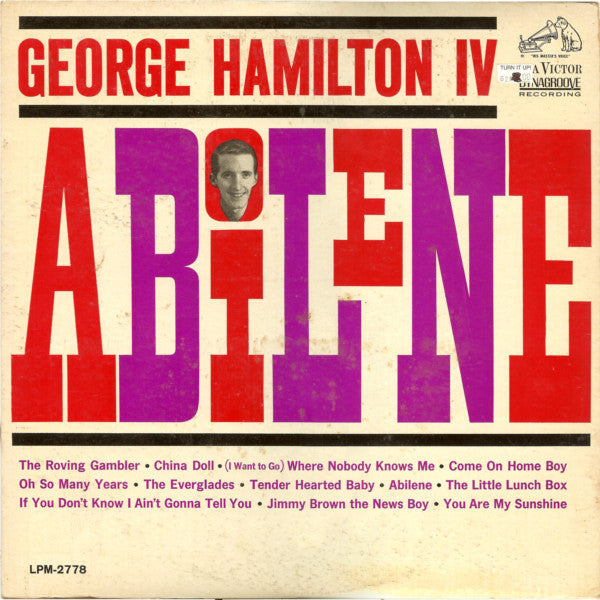 George Hamilton IV : Abilene (LP, Album, Mono)