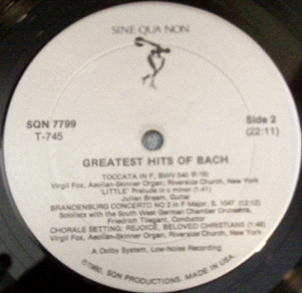 Johann Sebastian Bach : Greatest Hits Of Bach (LP, Comp)