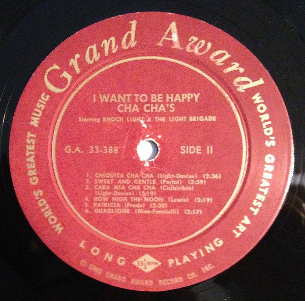 Enoch Light And The Light Brigade : I Want To Be Happy Cha Chas (LP, Album, Mono, RP)