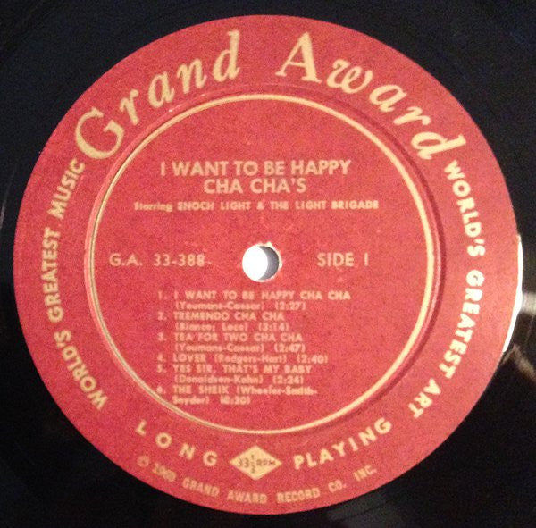 Enoch Light And The Light Brigade : I Want To Be Happy Cha Chas (LP, Album, Mono, RP)
