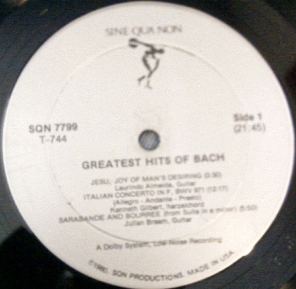 Johann Sebastian Bach : Greatest Hits Of Bach (LP, Comp)