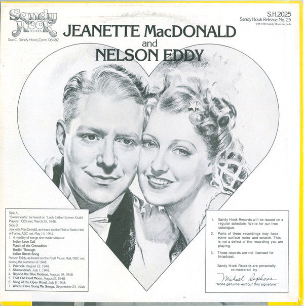 Jeanette MacDonald, Nelson Eddy : Sweethearts (LP, Album)