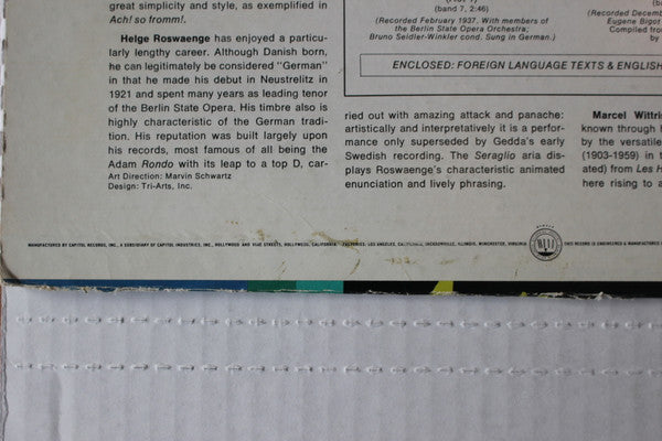 Enrico Caruso, Tito Schipa, Beniamino Gigli, Richard Tauber, Helge Roswaenge, Marcel Wittrisch, John McCormack (2), Heddle Nash, Lauritz Melchior, Jussi Björling, Georges Thill : Great Tenors Of The Century (LP, Comp)