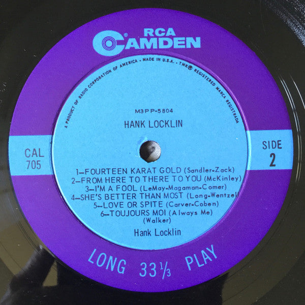 Hank Locklin : Hank Locklin (LP, Mono, Roc)