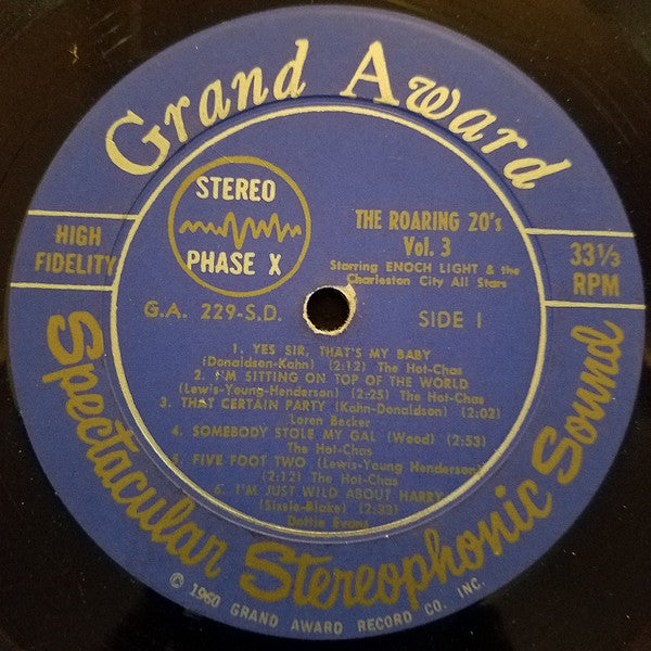 Enoch Light & The Charleston City All-Stars : The Roaring 20's Volume 3 (LP, Album)
