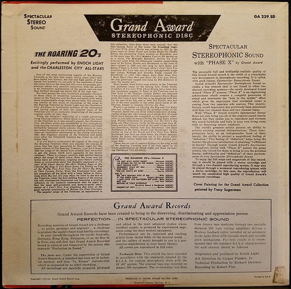 Enoch Light & The Charleston City All-Stars : The Roaring 20's Volume 3 (LP, Album)