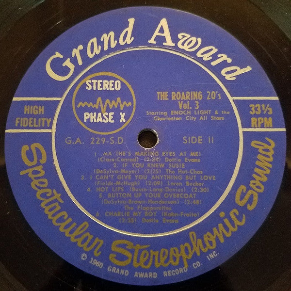 Enoch Light & The Charleston City All-Stars : The Roaring 20's Volume 3 (LP, Album)