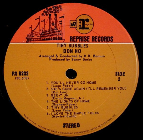 Don Ho : Tiny Bubbles (LP, Album, RE)