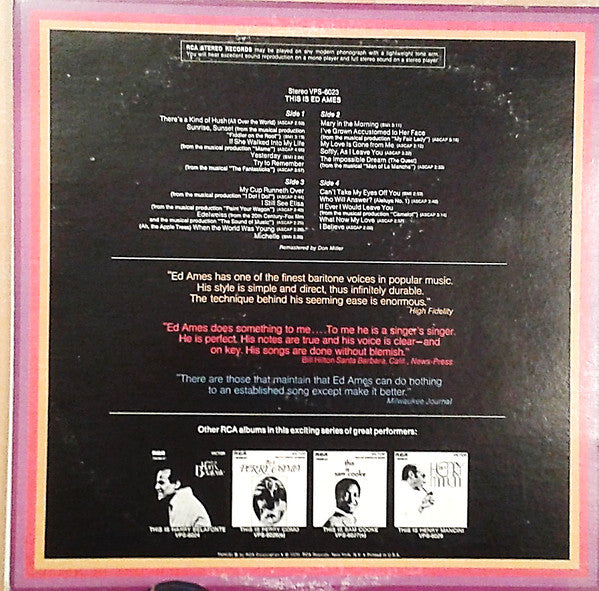 Ed Ames : This Is Ed Ames (2xLP, Comp, gat)