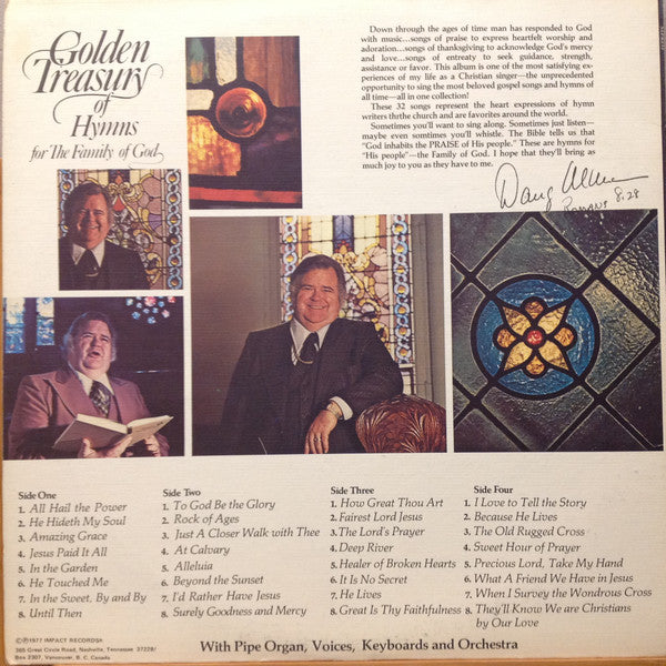 Doug Oldham : Golden Treasury Of Hymns For The Family Of God (2xLP, Comp)